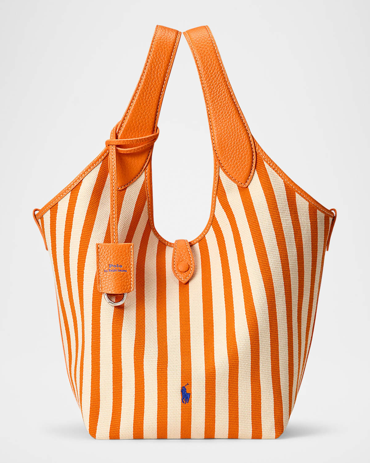 Striped Cotton Canvas Tote Bag | Neiman Marcus