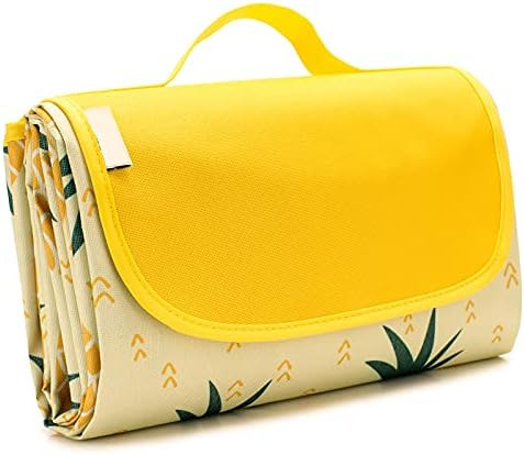 LEASEN Picnic Blankets, 79''×77'' Extra Large Foldable Picnic Blanket Waterproof Sandproof Picnic Ma | Amazon (US)