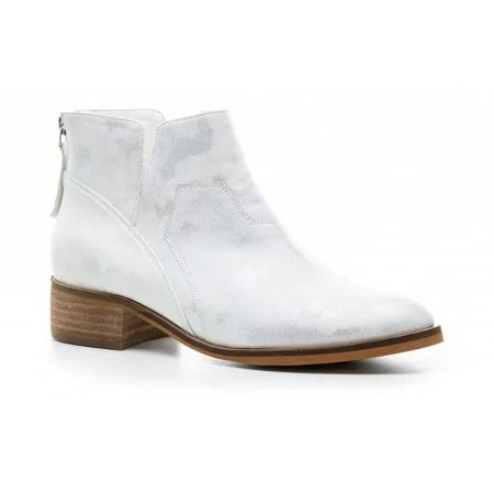 Corkys Boutique Womens Curry Slip-on Faux Leather Metallic Look Ankle Boots (10 White Metalic) | Walmart (US)