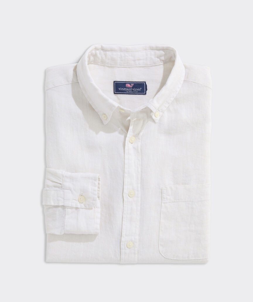 Surfside Solid Linen Shirt | vineyard vines