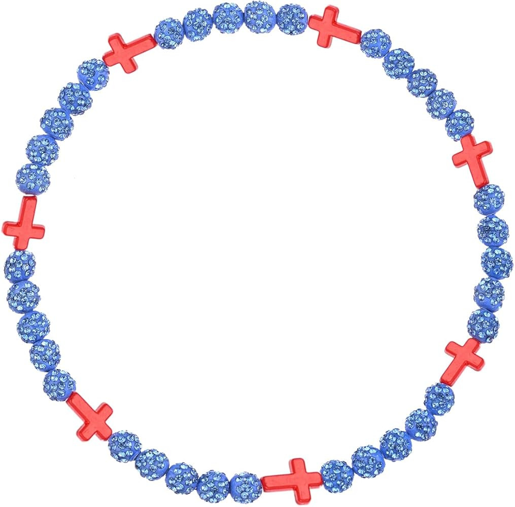 Baseball Beaded Cross Necklace for Boys Girls Kids,Easter Basket Stuffers Baseball Drip Gifts, Rh... | Amazon (US)