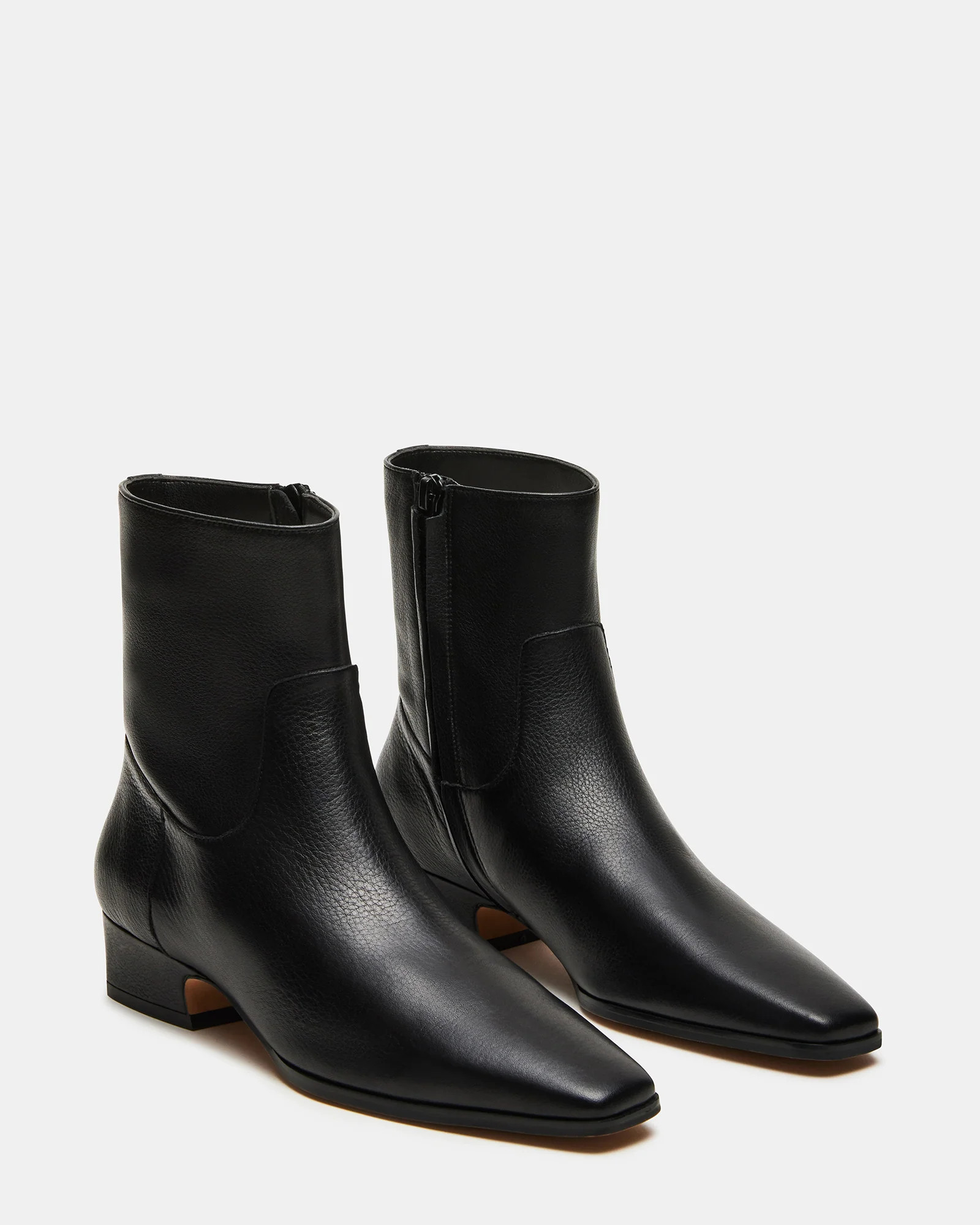 DUSTY Black Leather Women's Ankle Boot | Steve Madden (US)