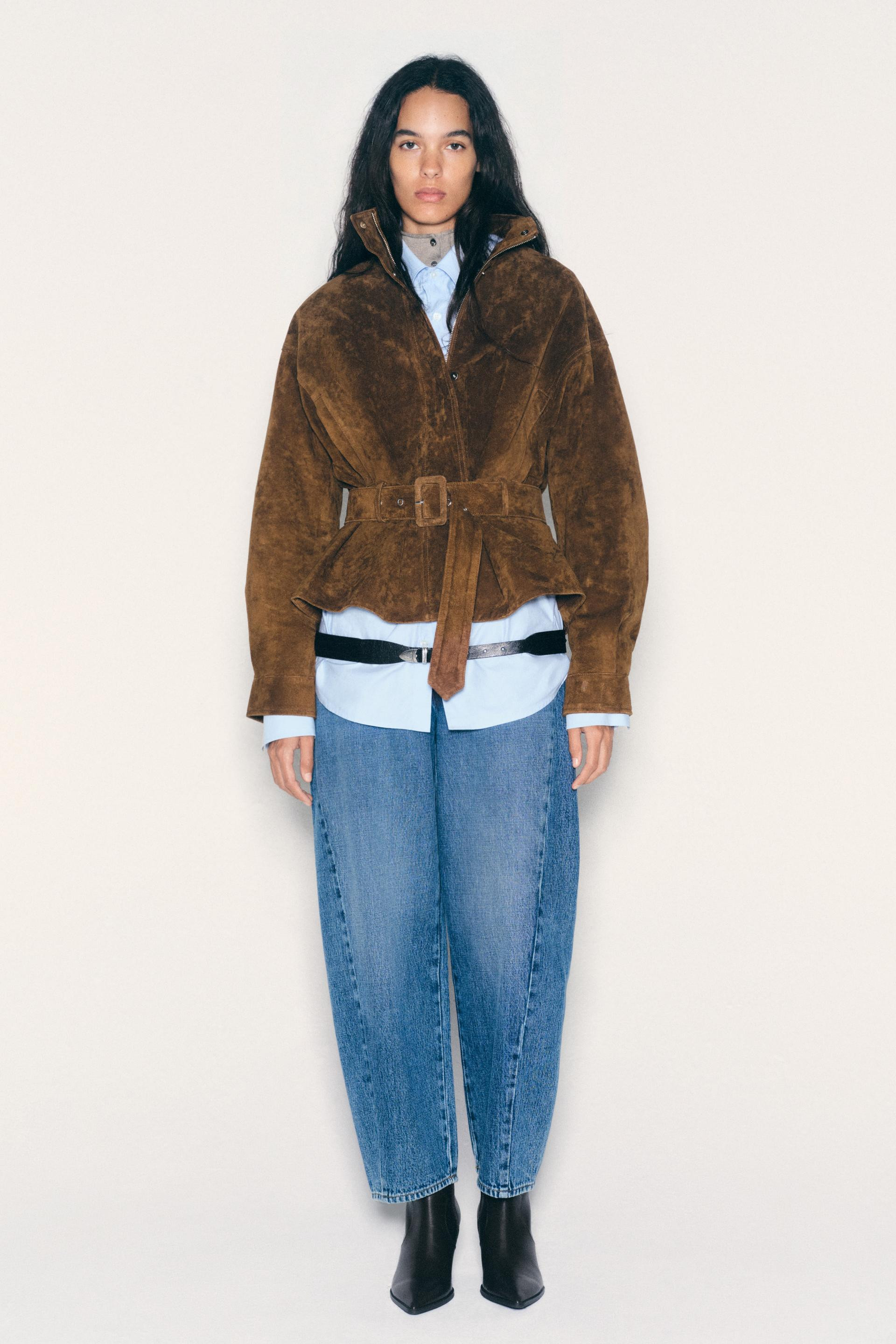 Zara - Double-Faced Faux Suede Jacket - Women - Black - Women | Zara US