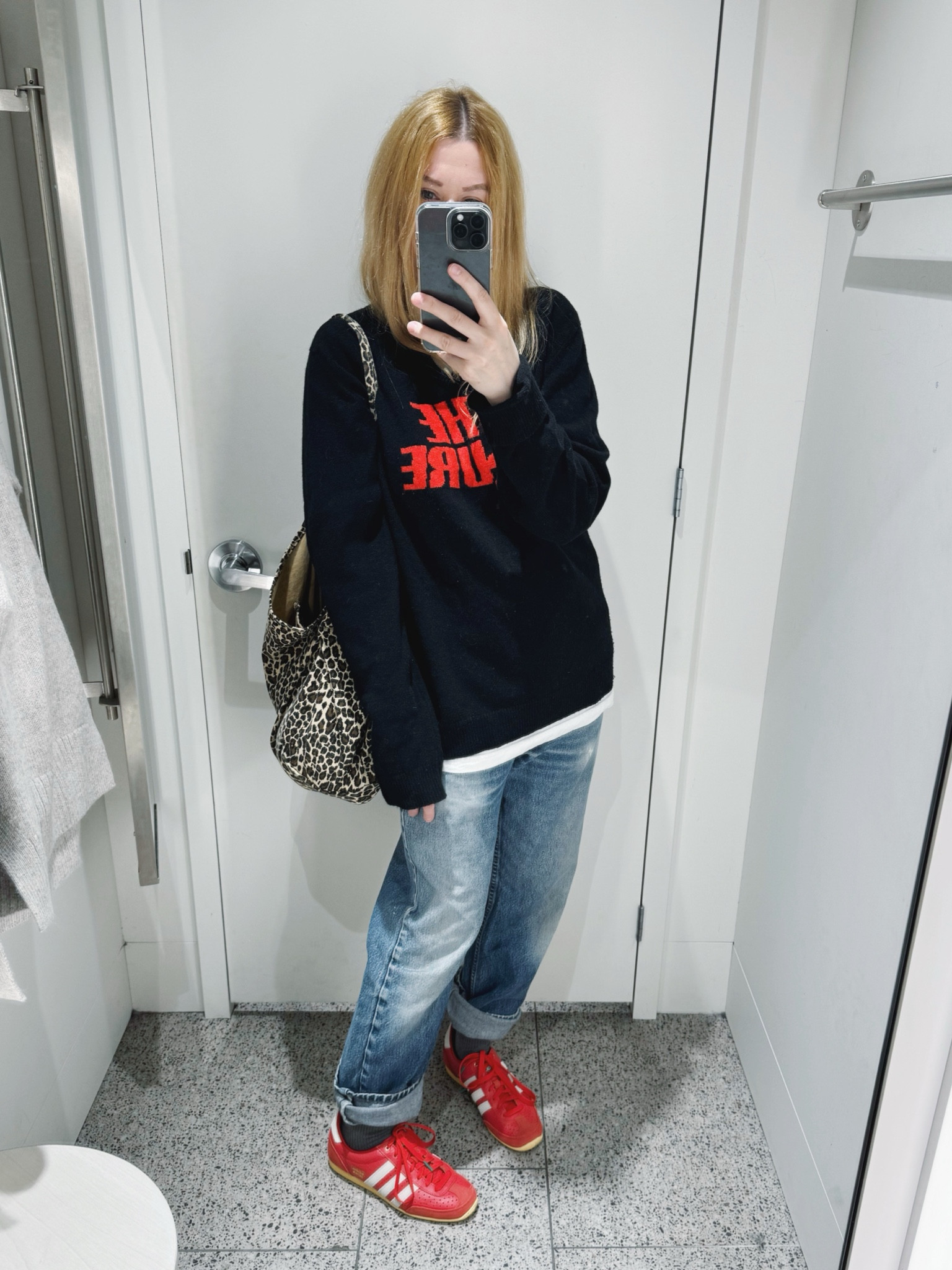 Favourite sweater season. This ootd comes from the H&M change room where I ended up buying nothing.
Jeans are vintage  
 •
#falloutfit #thecure #torontostylist #StyleOver40  #secondhandFind #fashionstylist #slowfashion #animalprint #FashionOver40  #MumStyle #genX #genXStyle #shopSecondhand #genXInfluencer #genXblogger #secondhandDesigner #Over40Style #40PlusStyle 




#LTKShoeCrush #LTKStyleTip #LTKOver40