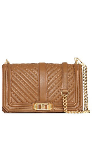 Chevron Quilted Love Crossbody in Dune | Revolve Clothing (Global)