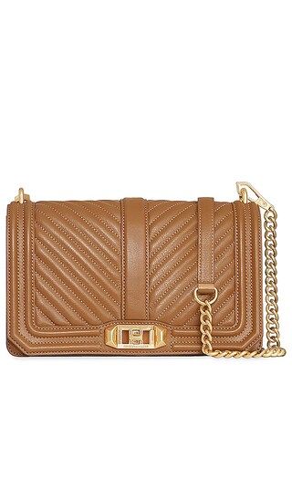 Chevron Quilted Love Crossbody in Dune | Revolve Clothing (Global)