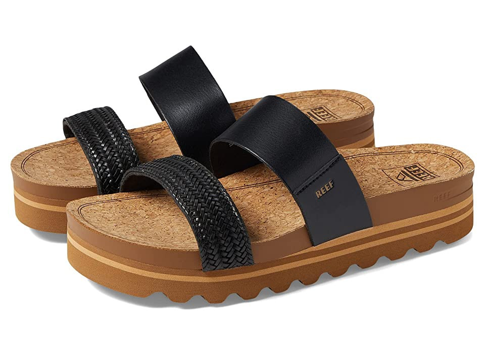 Reef Cushion Vista Hi Women's Shoes Black Braid : 9 B - Medium, Synthetic | Zappos