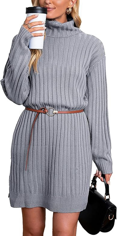 Ospetty Women’s Loose Oversize Turtleneck Long Pullover Sweater Chic Oversized Loose Sweater Dr... | Amazon (US)