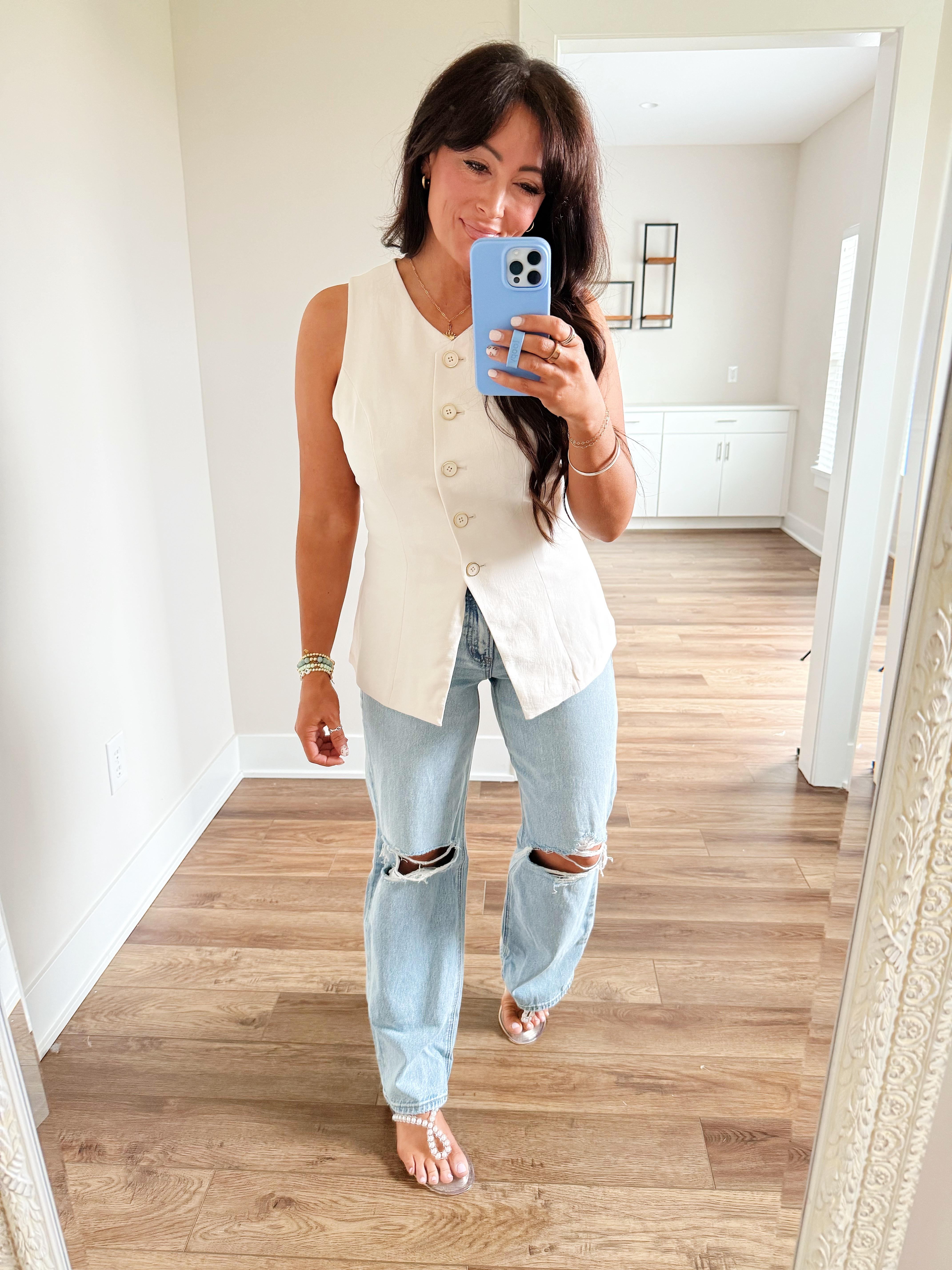 TARGET TUESDAY 🎯 
• medium vest   
• size 6 regular length denim - I’m 5’4
• sandals true to size 


#LTKStyleTip #LTKSeasonal #LTKFindsUnder50