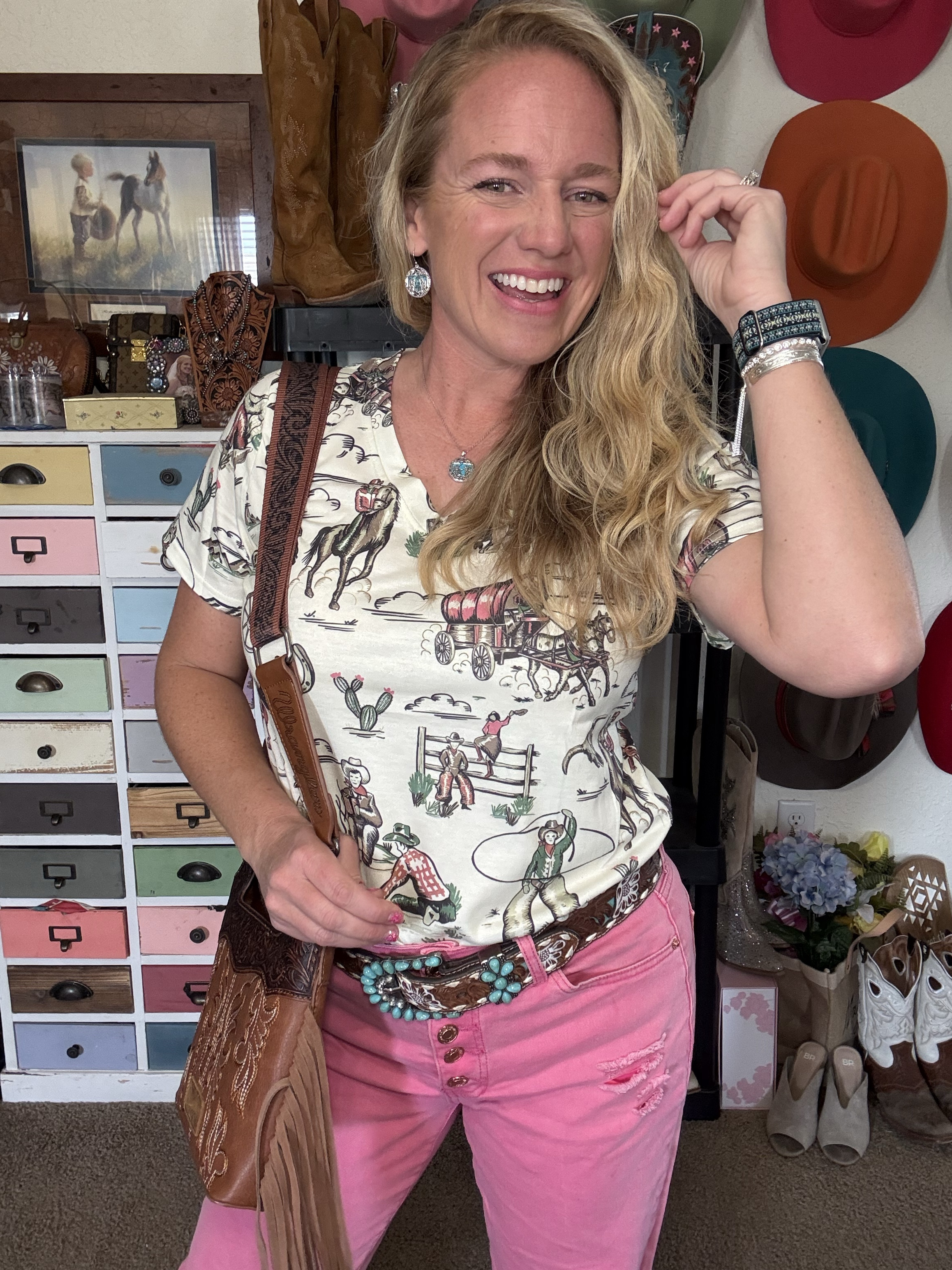 Western wear, western must haves, cowgirl finds, cowgirl style, cowgirl must haves, western tee, western graphic tee, western denim, affordable fashion, affordable western finds, leather bag, Embossed bag, colored denim, 

#LTKStyleTip #LTKSeasonal #LTKSaleAlert
