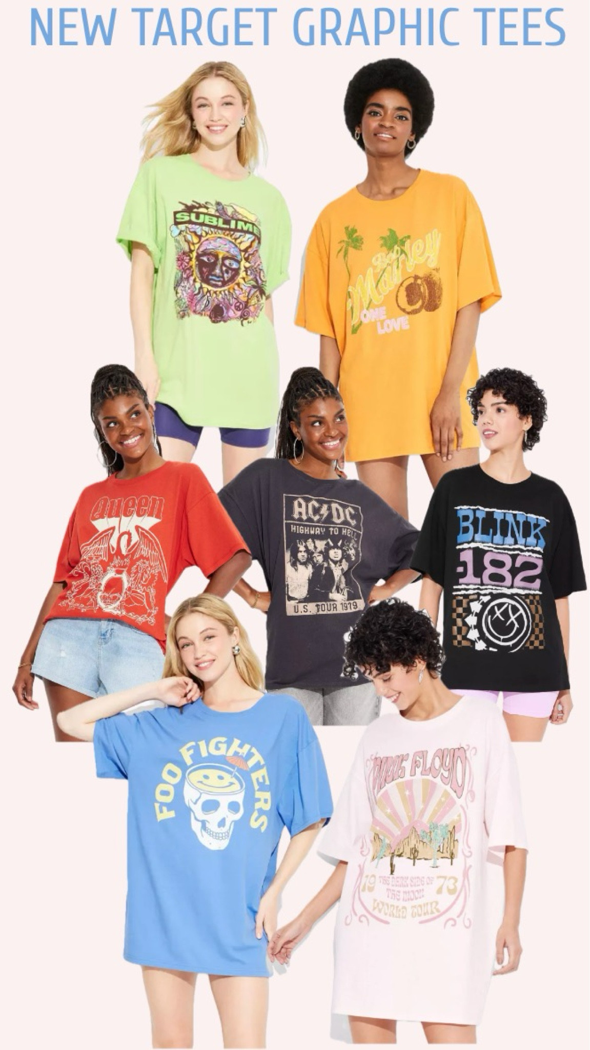 New Target Graphic Tees! Most under $20, a few are t-shirt dresses and great dupes for Urban Outfitters band tees!
……………..
tee under $20 oversized tee under $20 band tee shirt dress t shirt dress t-shirt dress sublime shirt foo fighters shirt Pink Floyd shirt blink 182 shirt queen shirt target new arrivals back to school outfit back to school finds travel look travel outfit biker shorts shirt target finds under $20 90s tee 90s band tee college outfit college essentials 

#LTKStyleTip #LTKKids #LTKBacktoSchool
