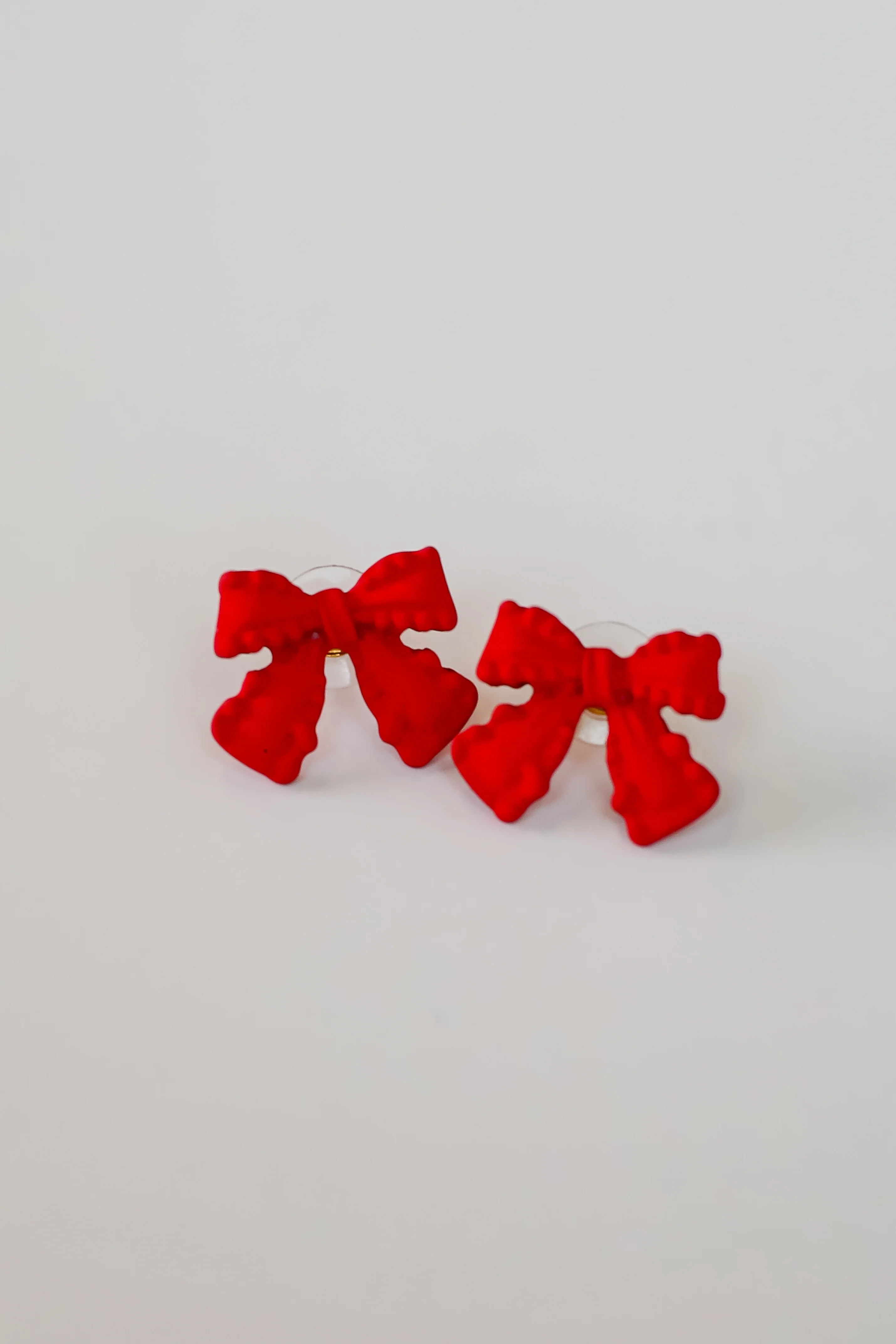 Cute Matte Bow Earrings | Bow Jewelry For Women | Dress Up | Dress Up