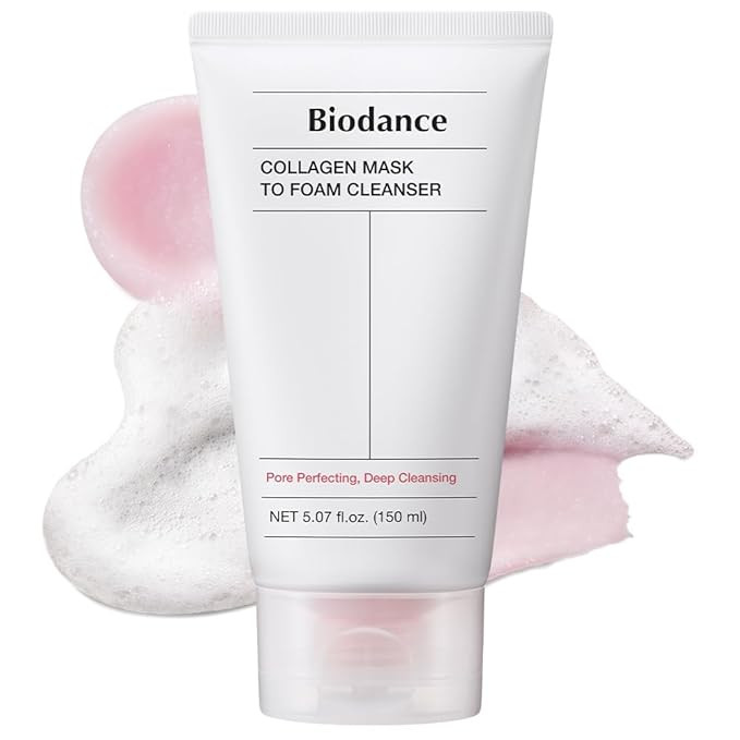 BIODANCE Collagen Mask To Foam Cleanser, Face Wash for Women, 2-in-1 Pore Mask and Hydrating Foam... | Amazon (US)