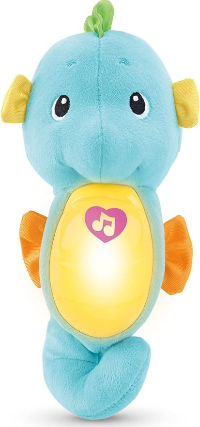 Fisher-Price Musical Baby Toy, Soothe & Glow Seahorse, Plush Sound Machine With Lights & Volume C... | Amazon (US)