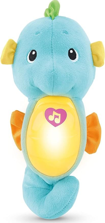 Fisher-Price Musical Baby Toy, Soothe & Glow Seahorse, Plush Sound Machine With Lights & Volume C... | Amazon (US)