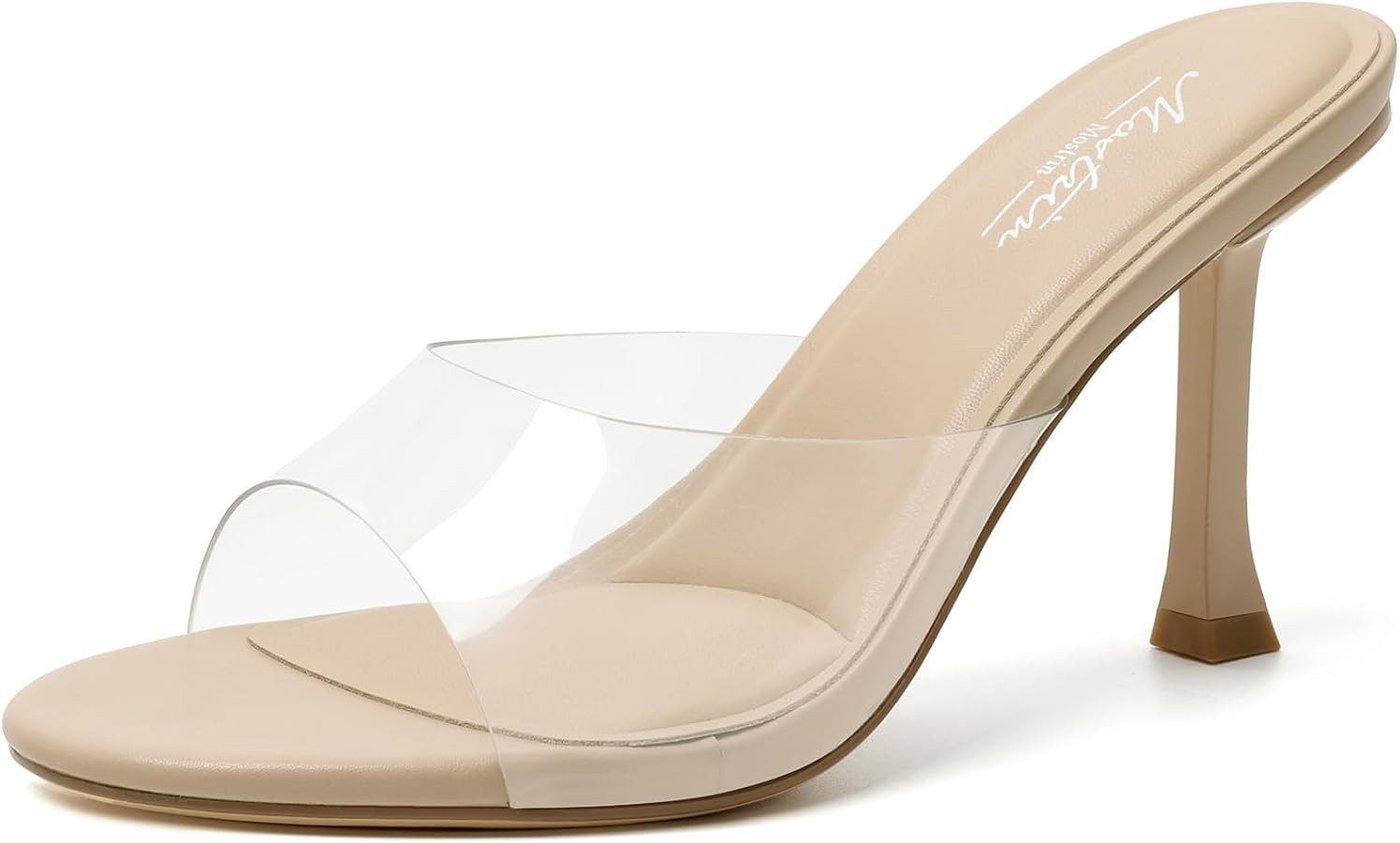 Mostrin Kitten Heels for Women Round Toe Heels With Bow Vintage Mules Sexy Slip on Stiletto Backl... | Amazon (US)