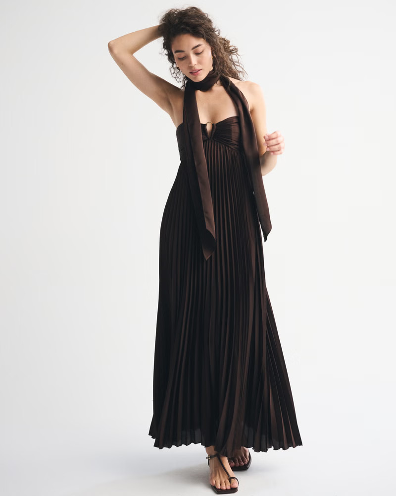 Women's The A&F Giselle Strapless Scarf Babydoll Maxi Dress | Women's Dresses & Jumpsuits | Aberc... | Abercrombie & Fitch (US)