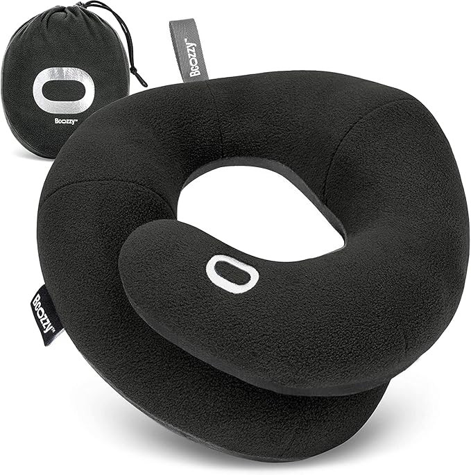 BCOZZY Travel Neck Pillow for Airplane – Patented Double Support for Head, Neck, and Chin. Best... | Amazon (US)