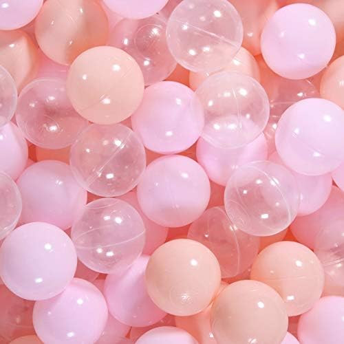 100Balls-Pink/Peach Pink/Transparent | Amazon (US)