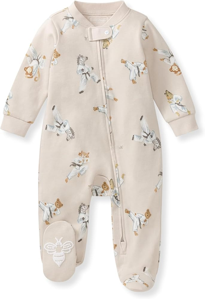 Burt's Bees Baby Boys Sleep and Play PJs, 100% Organic Cotton One-Piece Zip Front Romper Jumpsuit... | Amazon (US)