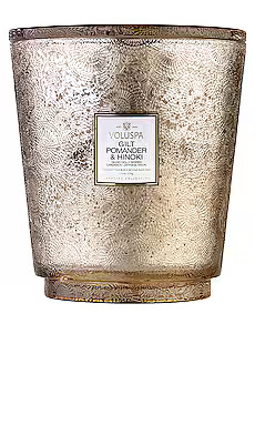 Voluspa 5-Wick Hearth Candle in Gilt Pomander & Hinoki from Revolve.com | Revolve Clothing (Global)