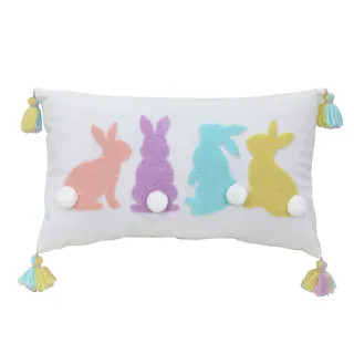 19.5" Bunny Lumbar Pillow with Tassels by Ashland® | Michaels Stores