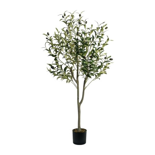 Artificial Olive Tree,4ft Small Faux Olive Tree, 48'' Fake Olive Tree Artificial Plant Indoor, Home Decor,Fake Potted Tree for Home Living Room Decor Office Decor | Amazon (US)