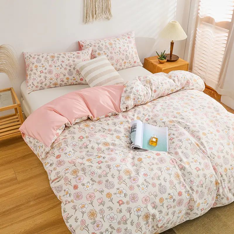 Soft Stylish Flower Print Duvet Cover Set Pillowcases - Temu | Temu Affiliate Program