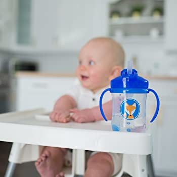 Dr. Brown's Baby's First Sippy Cup with Straw - Blue/Green - 9oz - 2pk - 6m+ | Amazon (US)