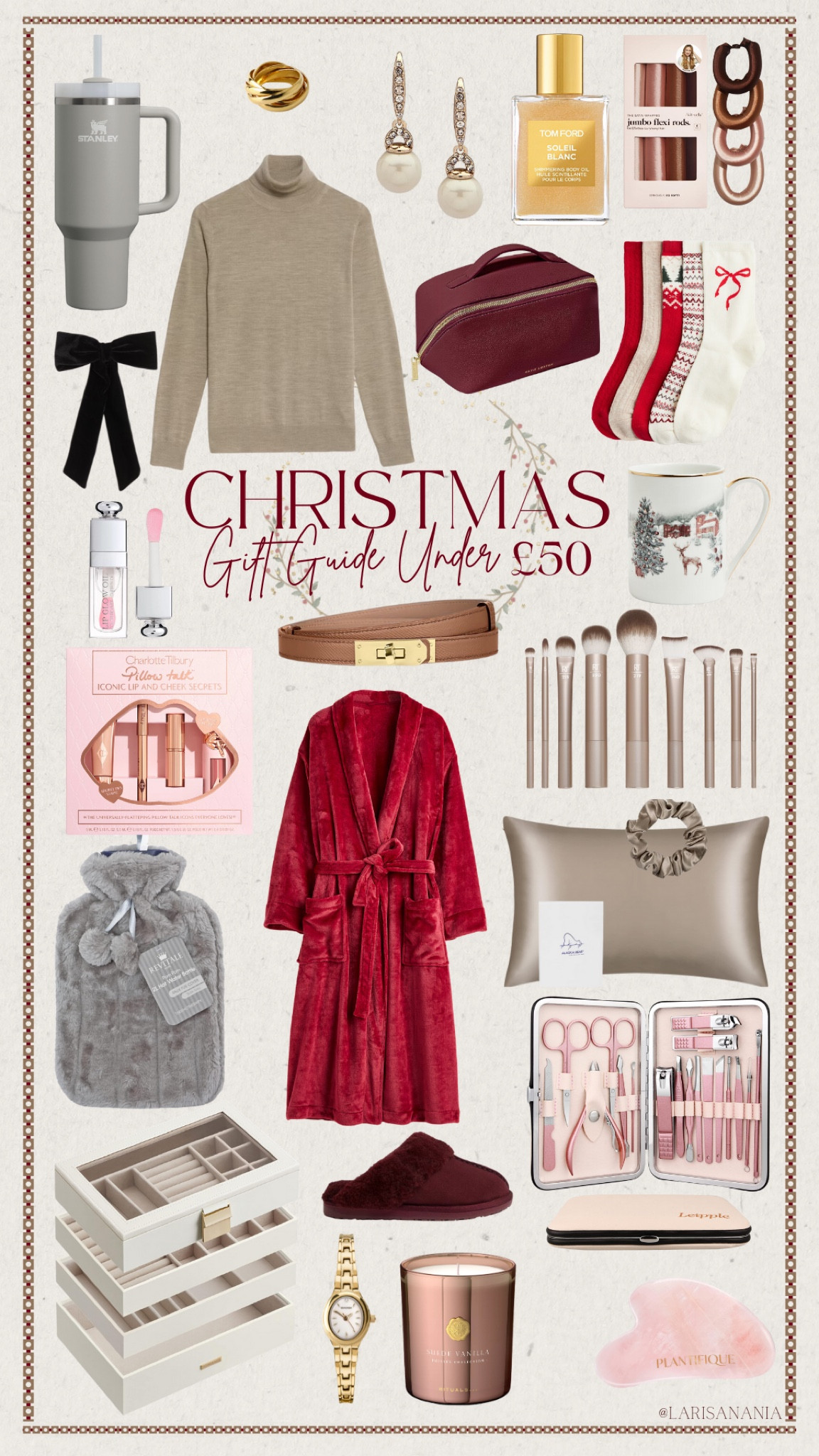 Christmas gift guide for her. Here’s a round up of my favourite items, all of which are under £50, majority are under £30. 

#LTKstyletip #LTKCyberWeek #LTKgiftguide