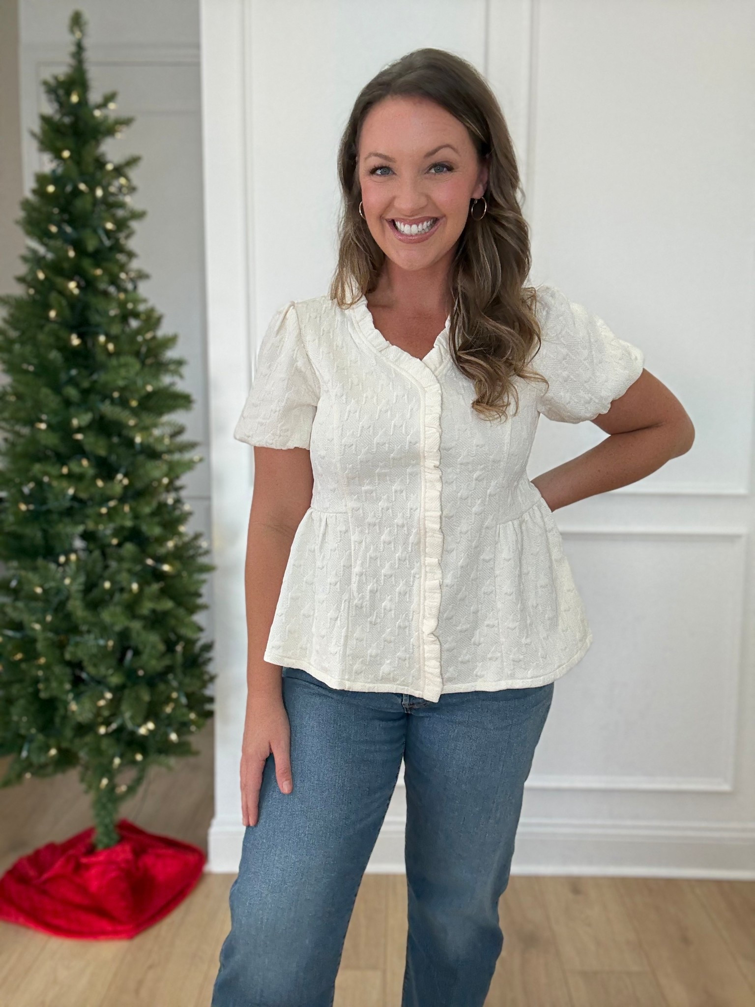 Festive and Chic, these peplum puff sleeve blouses are Perfect for Thanksgiving, holiday events, Christmas parties , work and more. Available in different colors and sizes. I am 5'5" Size 8/10 Wearing Medium. #amazonfashion #womensStyle #amazonblouse #holidayoutfit #christmasoutfit #peplumtop #thanksgivingtop #worktop Amazon top, work top, peplum top , jeans and cute top, last minute Amazon outfitts

#LTKHoliday #LTKSeasonal #LTKFindsUnder50