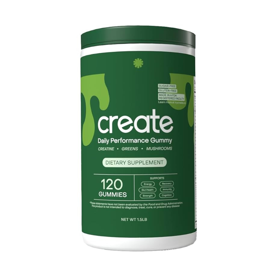 Create Daily Performance Gummy - Creatine Monohydrate Gummies for Men & Women - Boost Energy, Imm... | Amazon (US)