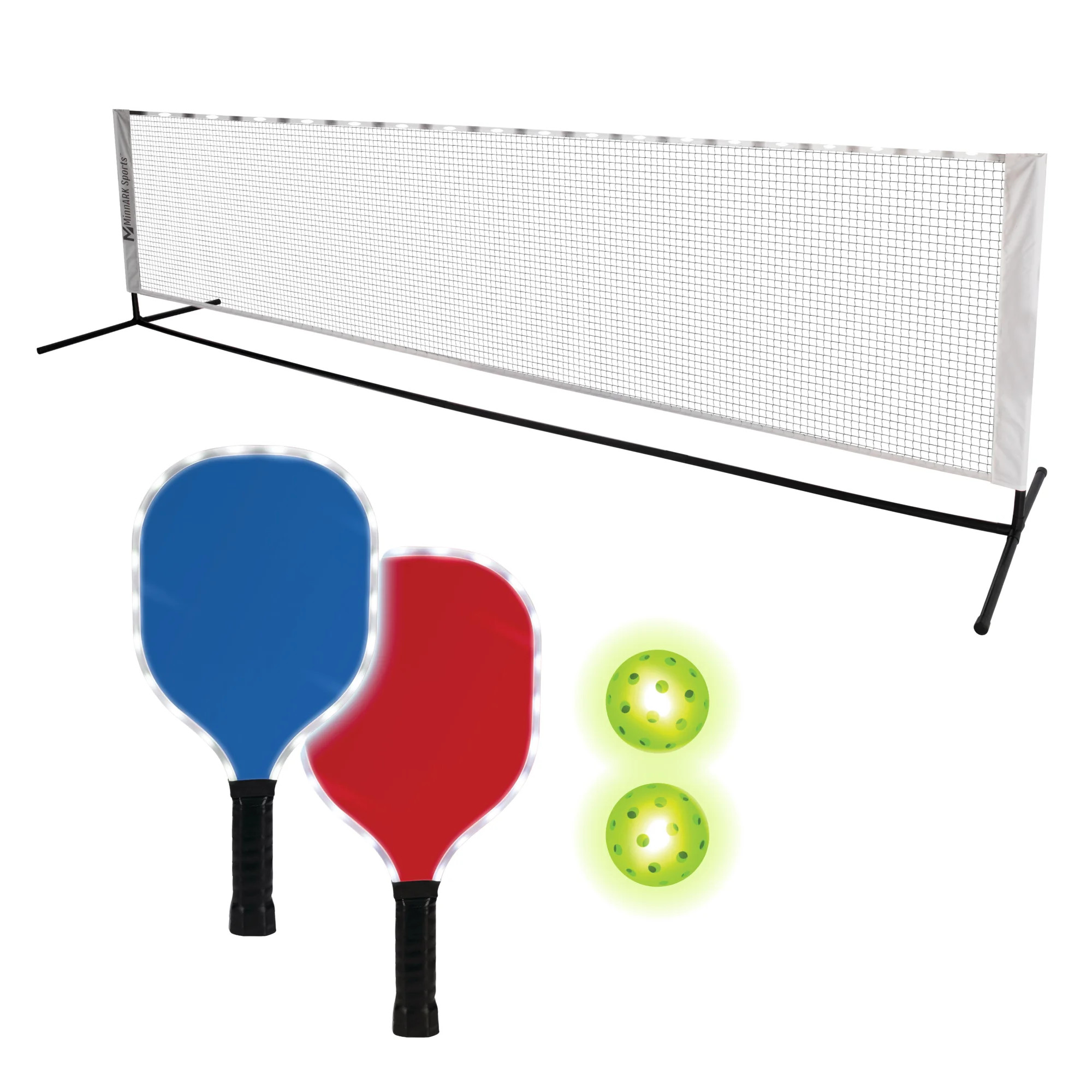 MinnARK Sports LED Pickleball Portable Set with Light-Up Net, Paddles, Balls, Unisex, Multipack -... | Walmart (US)
