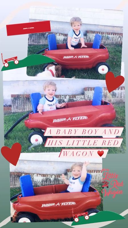 A baby boy and his little red wagon ♥️

#LTKhome #LTKfamily #LTKbaby