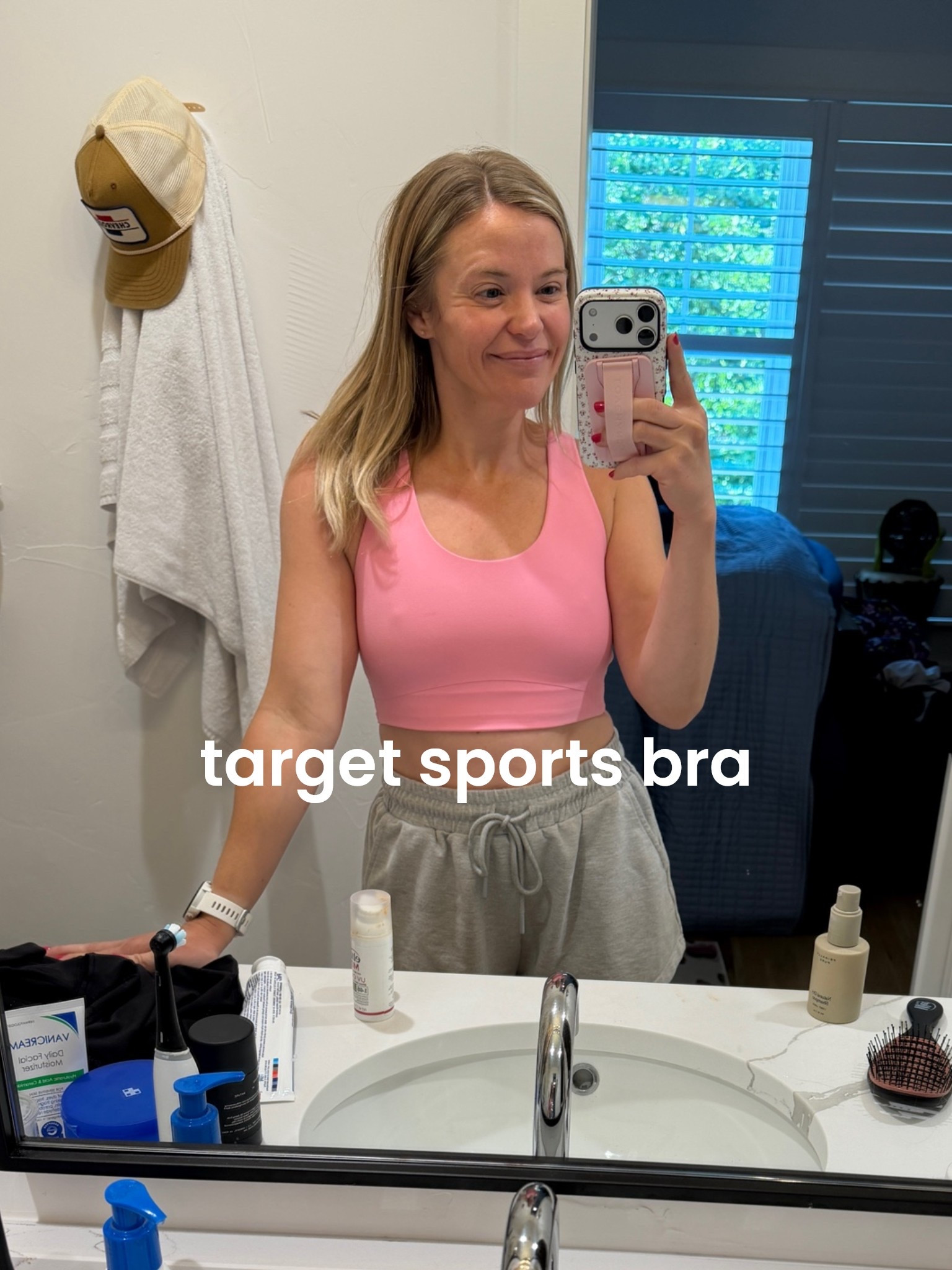 Wearing medium in target sports bra and Amazon sweat shorts

#LTKootd #LTKSeasonal #LTKmomlife