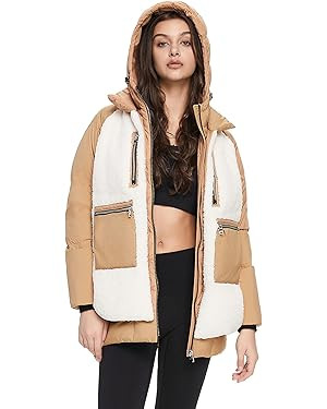 Orolay Women's Thickened Winter Down Coat Windproof Hooded Puffer Jacket with 6 Pockets | Amazon (US)