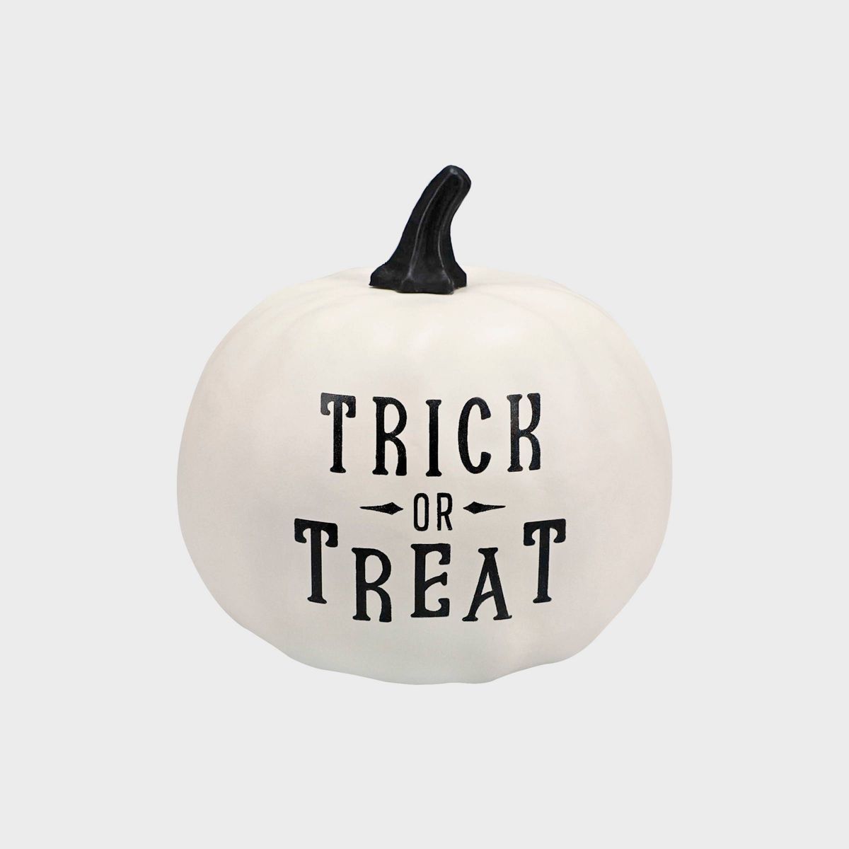 Painted Pumpkin Warm White 'Trick or Treat' Halloween Decorative Figurine - Hyde & EEK! Boutique... | Target