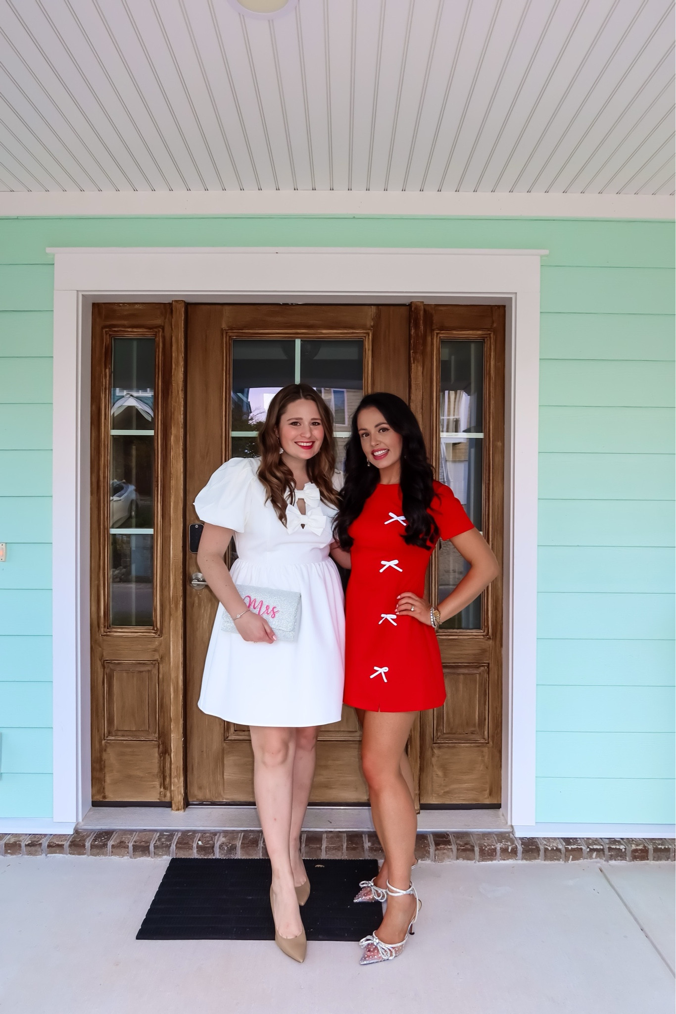 Under $30 Amazon holiday bow red mini dress (small, 3 colors), under $50 Amazon sparkly bow heels (tts) #founditonamazon 

#LTKHoliday #LTKFindsUnder50 #LTKParties