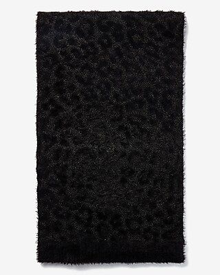 Fuzzy Faux Fur Leopard Oblong Scarf | Express