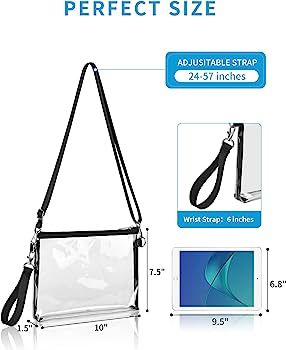 Clear Purse for Women Stadium for Concert Event Work Festival, Clear Crossbody Purse Stadium Appr... | Amazon (US)