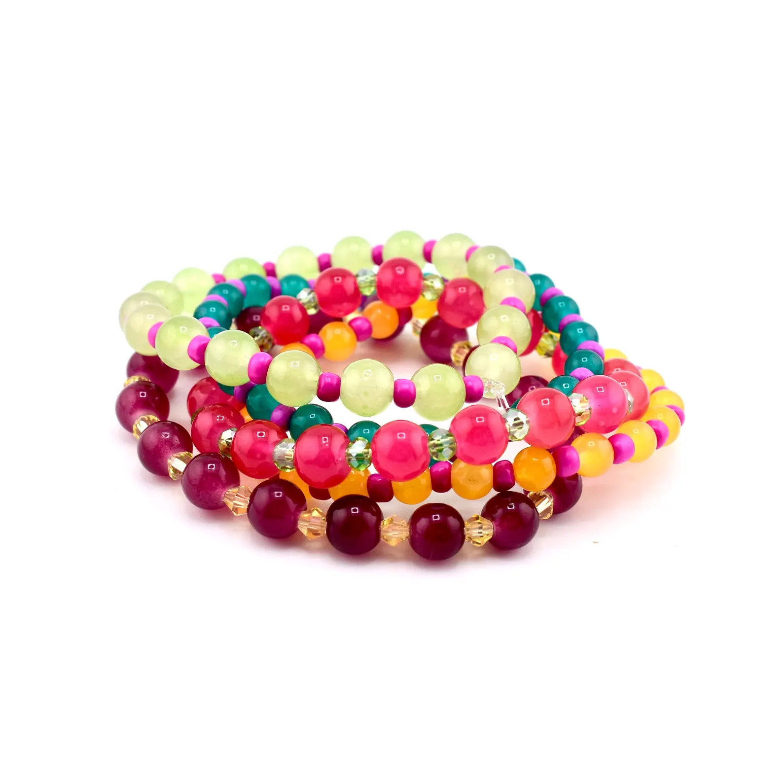Fruit Punch Bracelet Stack: Set of 5 Colorful Beaded Bracelets - Etsy | Etsy (Global)
