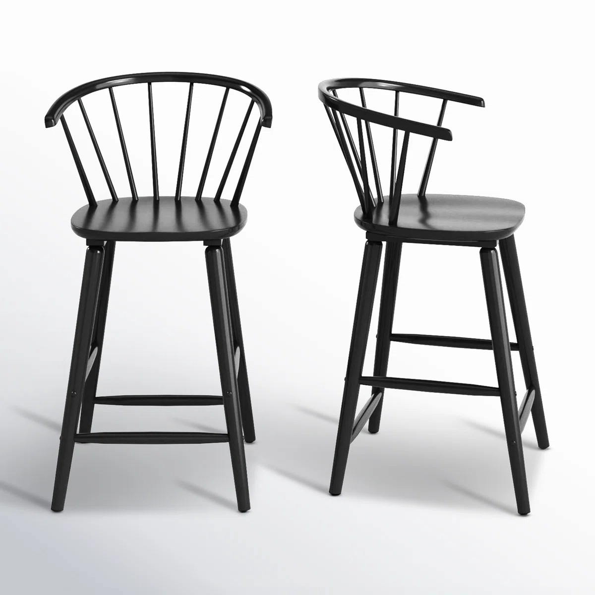 Set of 2 Sheffield Solid Wood Stools (Set of 2) | Wayfair North America