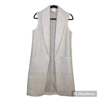 Joie Long Vest Open Fleece Front Duster Oatmeal Tan Beige Sz XS  | eBay | eBay US