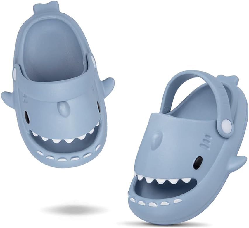 Coolloog Kids Shark Slides Toddler Girls Boys Cute Cartoon Summer Cloud Slippers Toddler Baby Non-Sl | Amazon (US)