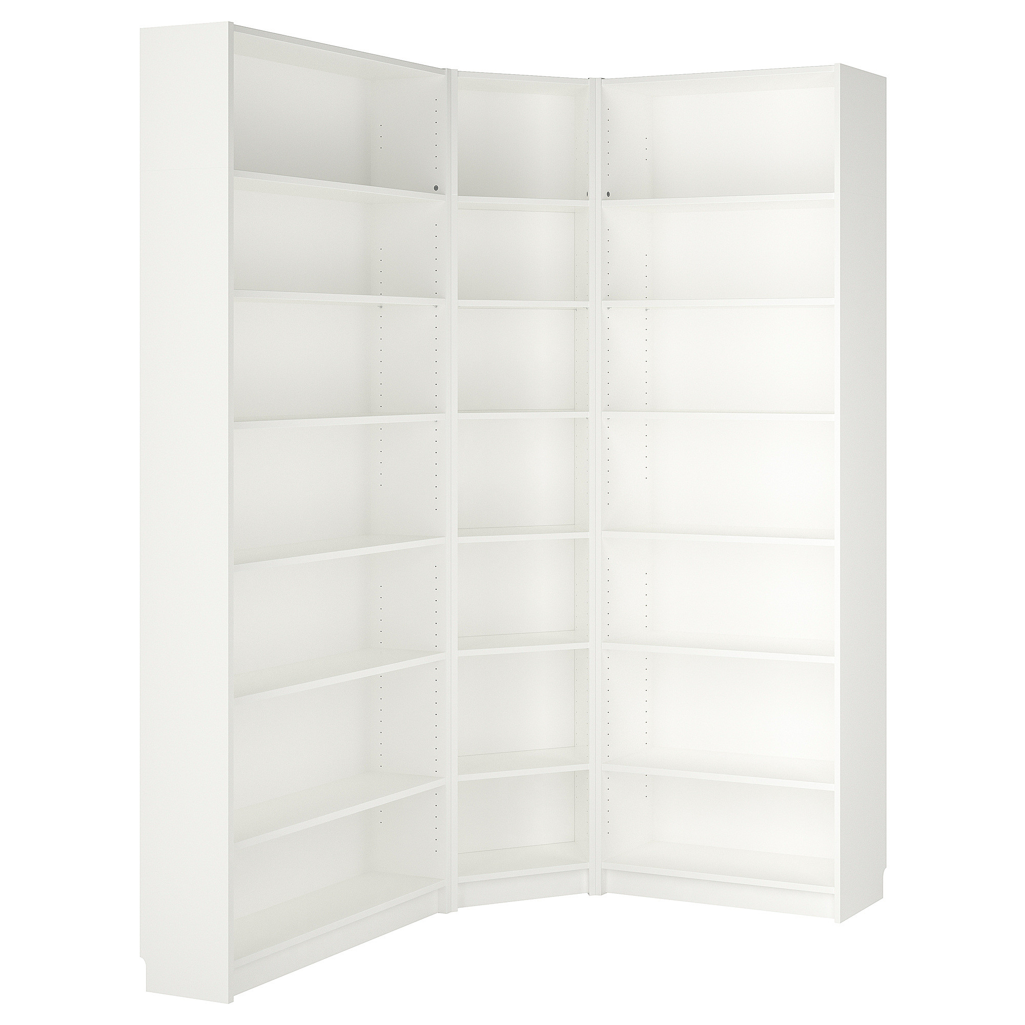BILLY Bookcase corner comb w ext units, white, 53 1/2/53 1/2x11x93 1/4 " | IKEA US