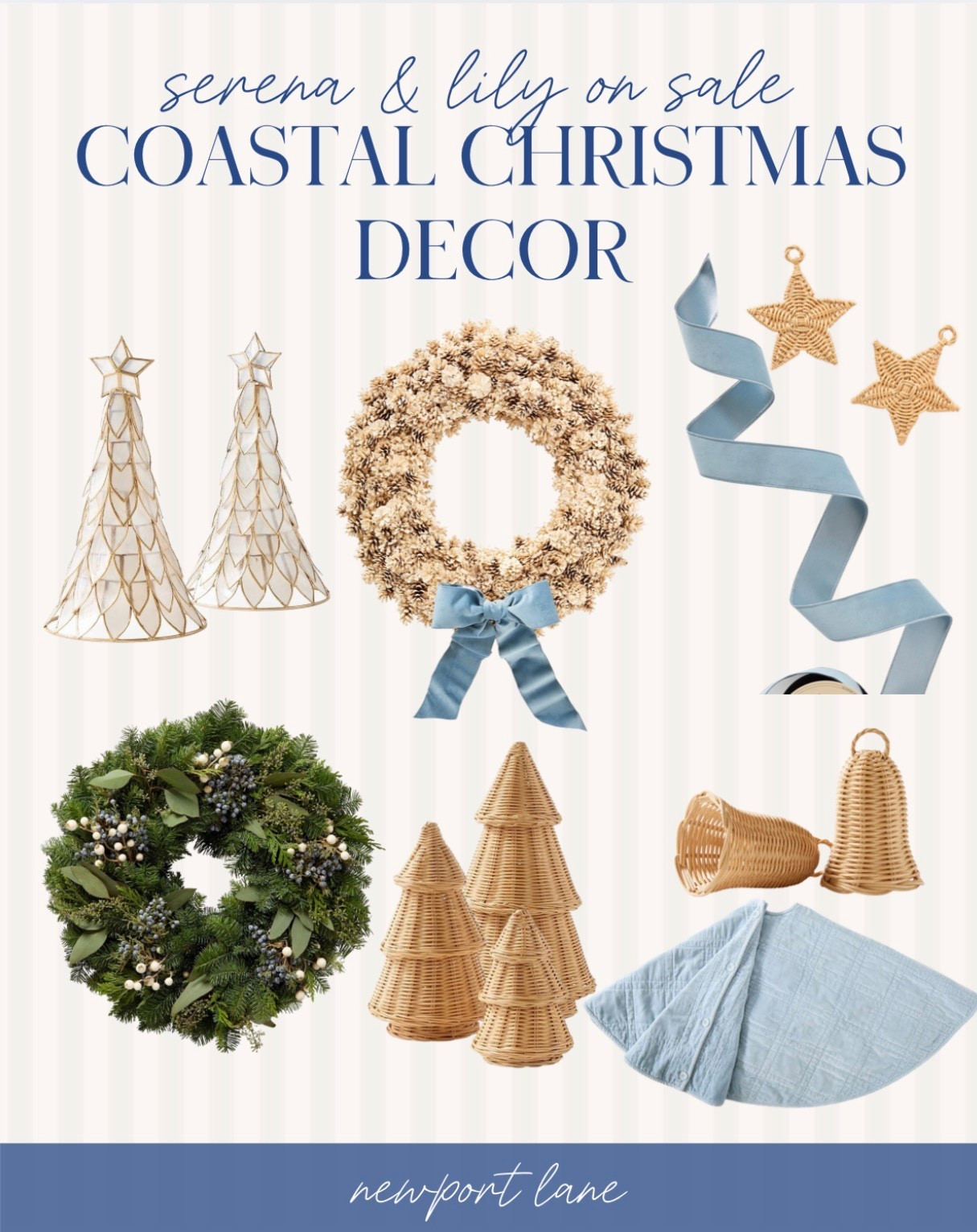 Add a coastal touch to your holidays with these Serena &amp; Lily Christmas decor that's currently on sale. From woven trees, neutral wreaths, and soft blue accents, these pieces create a light and breezy atmosphere to your festive season.

coastal Christmas decor, holiday home styling, coastal decor, festive coastal style, Christmas home decor, home inspo, home finds

#LTKFindsUnder50 #LTKHome #LTKSeasonal