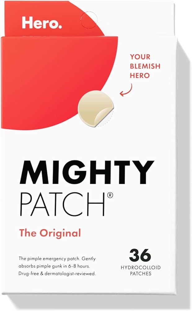 Mighty Patch Original from Hero Cosmetics - Hydrocolloid Stickers for Covering Facial Spots, Vega... | Amazon (CA)