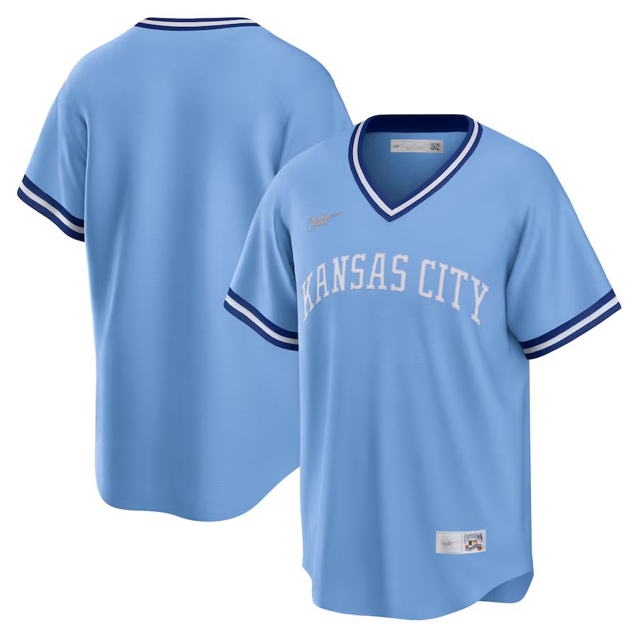 Men's Kansas City Royals Nike Light Blue Road Cooperstown Collection Team Jersey | MLB Shop