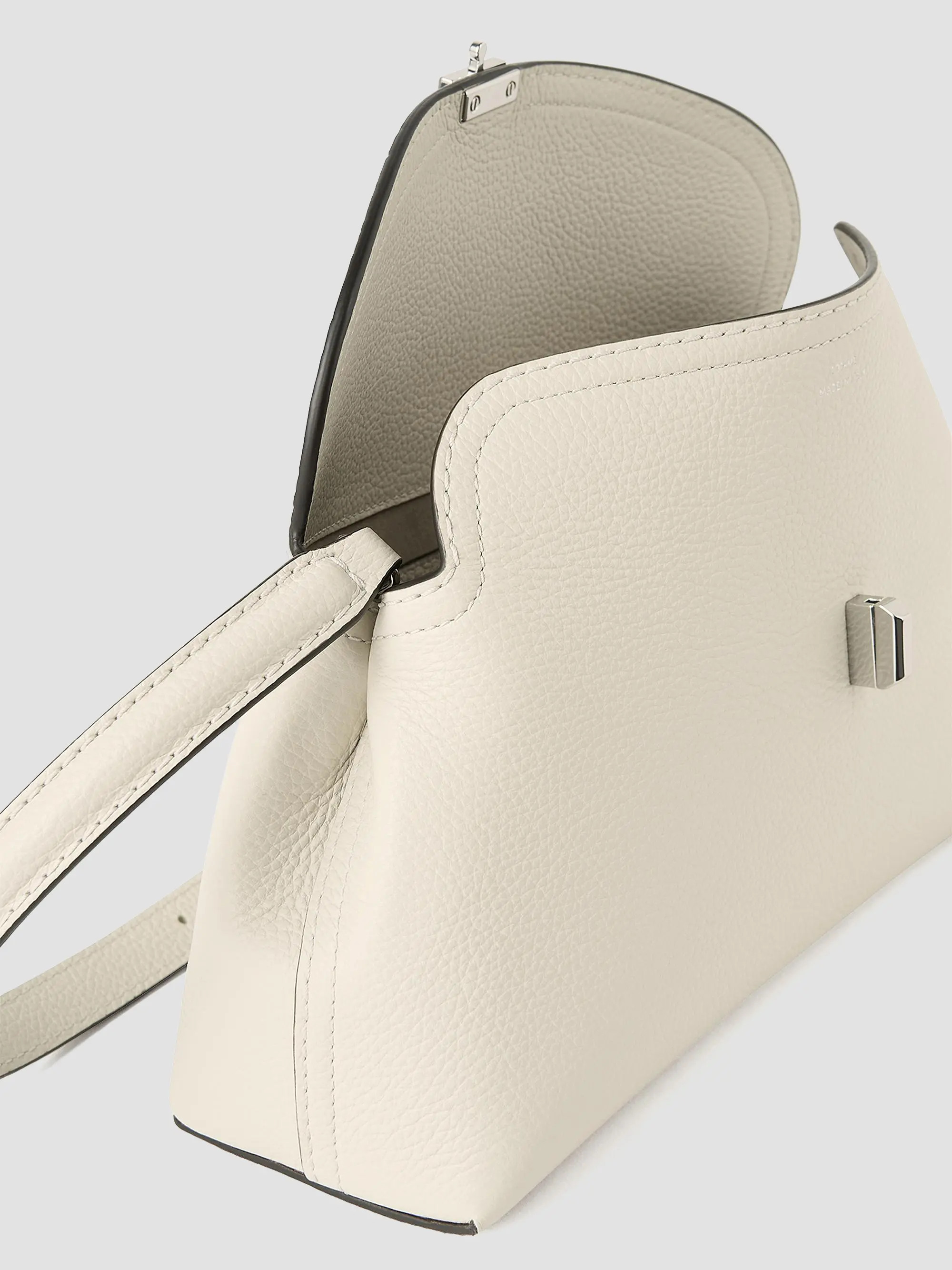 Toteme T-Lock Leather Clutch | Saks Fifth Avenue | Saks Fifth Avenue