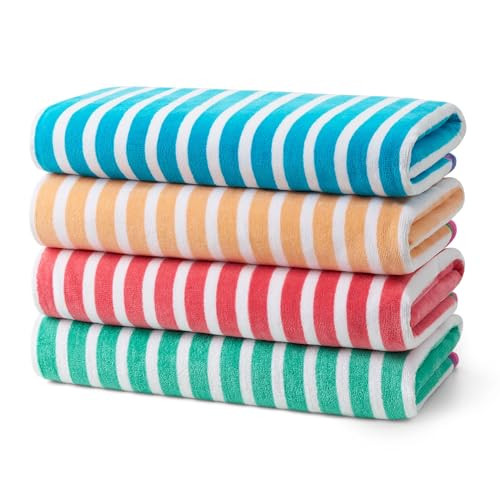 Ben Kaufman Colorful Racing Striped Beach & Pool Towel - Large Cotton Towel - Soft & Absorbant - ... | Amazon (US)